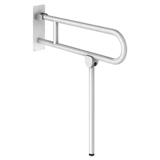 KD Stützklappgriff m. Fuß Basic D32 L760 pulverbeschichtet weiß