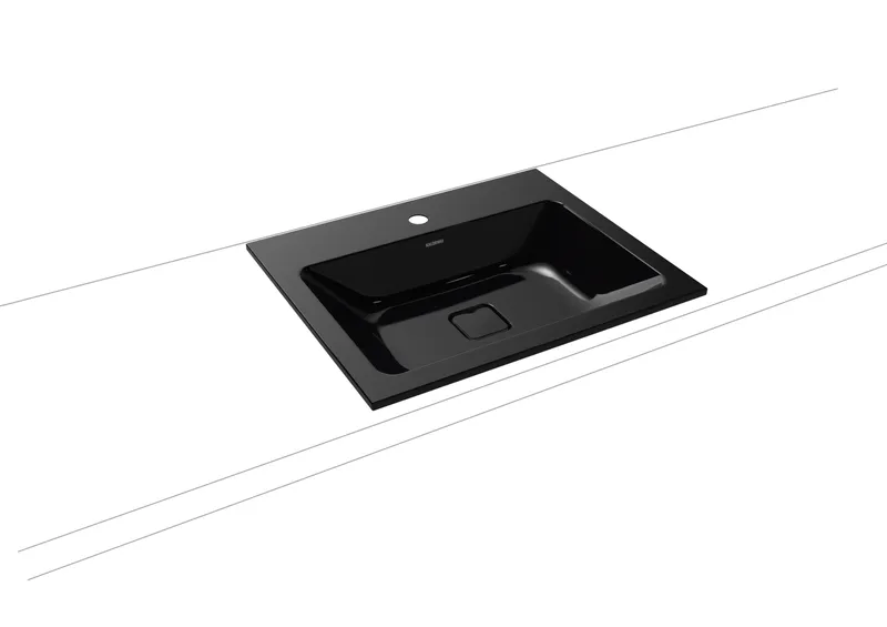 Kaldewei WB CONO EINBAUWASCHTISCH Mod.3080,600 x500mm,schwarz,PEFF,AD,m. 1HL,oÜL