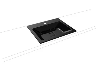Kaldewei WB CONO EINBAUWASCHTISCH Mod.3080,600 x500mm,schwarz,PEFF,AD,m. 1HL,oÜL
