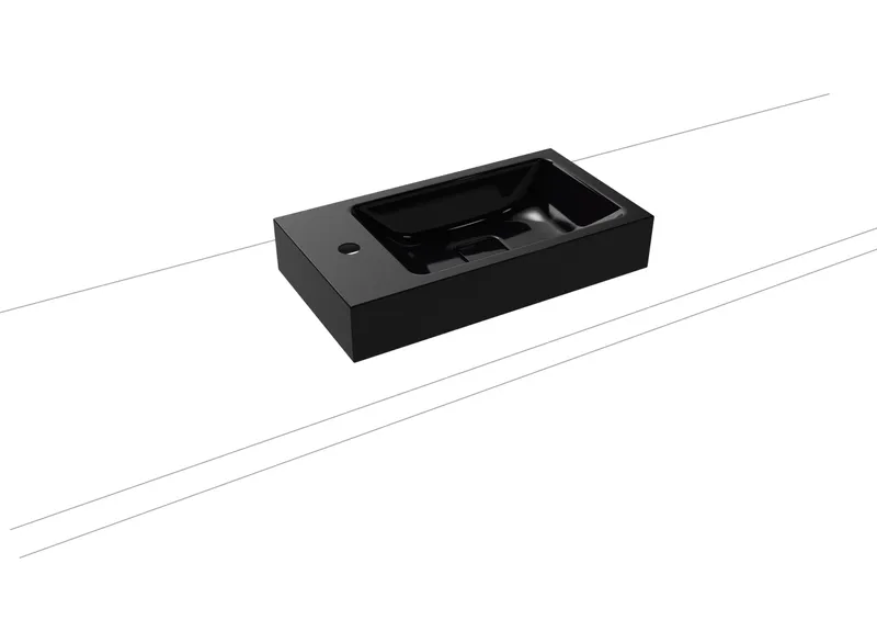 Kaldewei WB CONO AUFSATZ-HANDWASCHTISCH Mod. 3074,550x300mm,schw,PEFF,AD,m. 1HL,oÜL