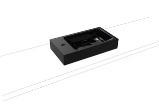 Kaldewei WB CONO AUFSATZ-HANDWASCHTISCH Mod. 3074,550x300mm,schw,PEFF,AD,m. 1HL,oÜL