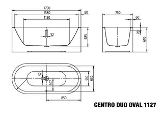 Kaldewei Badewanne MST CENTRO DUO OVAL Mod.1127-4041, 1700x750mm,alpwe,PEFF,SAD,email. SZ. – Bild 3
