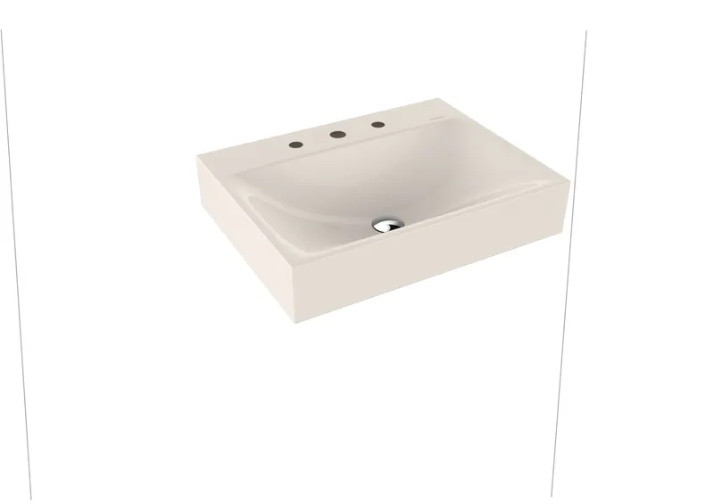 Kaldewei WB SILENIO WANDWASCHTISCH Mod.3044, 600x460mm,perga,PEFF,AD,m. 1HL,mÜL,chr