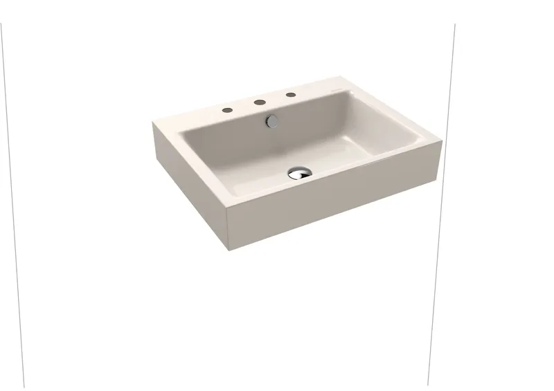 Kaldewei WB PURO WANDWASCHTISCH Mod.3164,600x 460mm,pergamon,PEFF,AD,m. 1HL,mÜL,chr