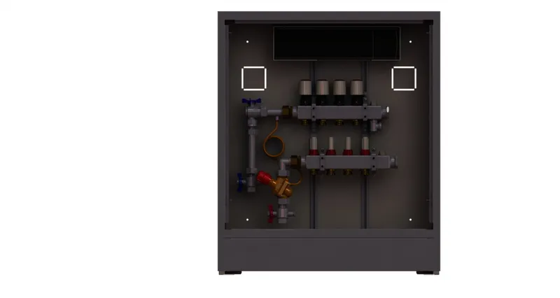 Danfoss Station UnoFloor Basic 4L 4 Heizkörper, links mit WMZ-Set, 230V