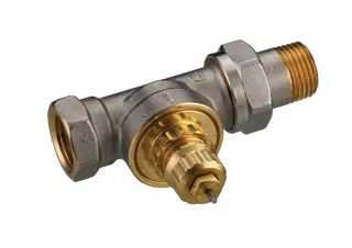 Danfoss Ventilgehäuse RA-G 15 R 1/2, Durchgang, matt vernickelt – Bild 2