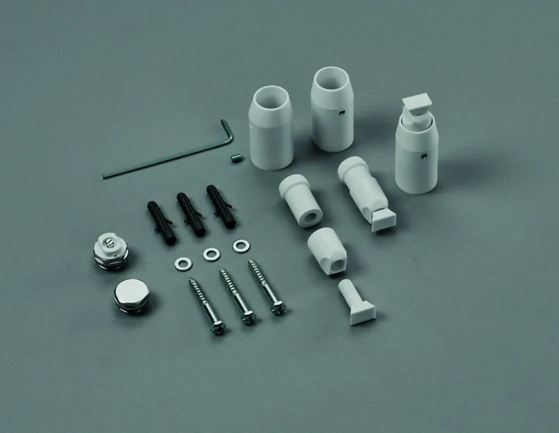 Zubehör Wand-Montagezubehör, weiß Set für Zehnder Zeno