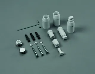 Zubehör Wand-Montagezubehör, weiß Set für Zehnder Zeno