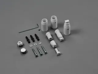 Zubehör Wand-Montagezubehör, weiß Set für Zehnder Zeno – Bild 2