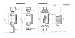 Vortex Pumpe BWO 155 V ERT mit Verschr. 1/2" innen / 3/4" außen – Bild 2