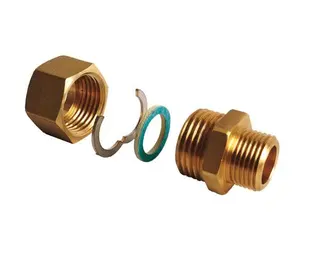 FL Verschraubungsset, flachdichtend für Wellrohr DN32,1 1/4" AG