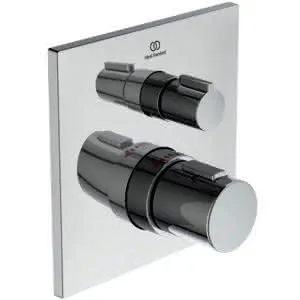 Ideal Standard Einzelthermostat UP Ceratherm C100, BS2, Rosette 163x163mm, Chrom