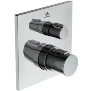 Ideal Standard Einzelthermostat UP Ceratherm C100, BS2, Rosette 163x163mm, Chrom