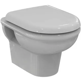 Ideal Standard Wand-WC-Kombipaket Exacto,o.Spülrand, mit Softclosing, 360x485x405mm, Weiß