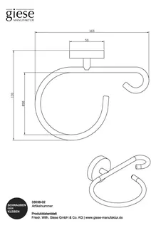 Giese Uno Föhnhalter InnenD:90 mm – Bild 2