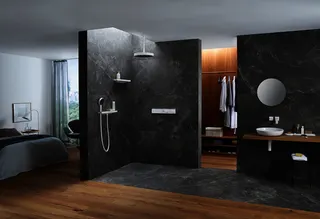 Hansgrohe Schulterbrause Rainfinity 500 1jet und Ablage chrom – Bild 3