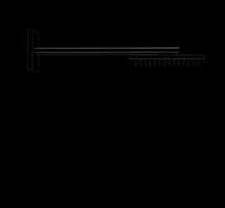 Hansgrohe Kopfbrause 250/250 2jet Axor chrom mit Brausearm – Bild 4