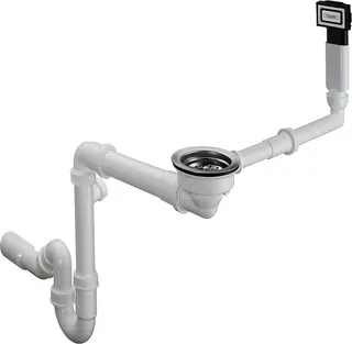 Hansgrohe Manuelle Ab- und Überlaufgarnitur Einzelbecken Granit D16-10 – Bild 2