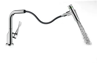 Hansgrohe Spültischmischer 230 Select 2jet Axor Citterio Ausziehbrause sBox chrom – Bild 4