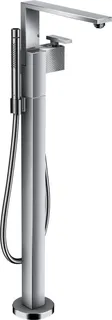 Hansgrohe Wannenmischer Axor Edge Fertigset zur Bodenmontage Diamantschliff chrom