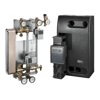 OVENTROP-Station mit Wärmeübertrager "Regusol X-Uno 25", 25 KW, mit HE-Pumpe