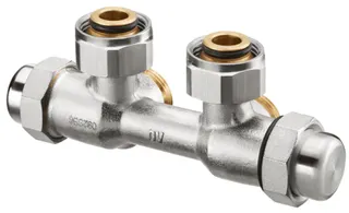 OVENTROP-Multiflex FQ Verschraubung für G 3/4 AG, Eck links, G 3/4 ÜM x 3/4 AG