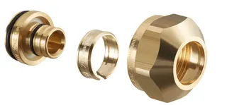 OVENTROP-Klemmringver. "Cofit S" 2-fach f. "Copex PE-Xc", 20x2mm x G 1 ÜM, roh