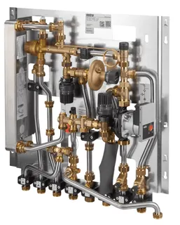OVENTROP-Wohnungsstation "Regudis W-HTF" m.HT-Abgang,m.Mischer,17l/min,nickelgel.