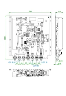 OVENTROP-Wohnungsstation "Regudis W-HTF" Wärmeübertr.Kupfer,gemisch.Kreis,15l/min – Bild 2