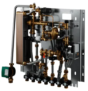 OVENTROP-Wohnungsstation "Regudis W-HTF" m.Zirk.,m.Mischer,17 l/min,WT kupfergel.