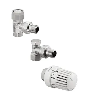 OVENTROP-Thermostatventil-Set, DN15 Eck, mit "Uni LH, AQ, Combi 2"