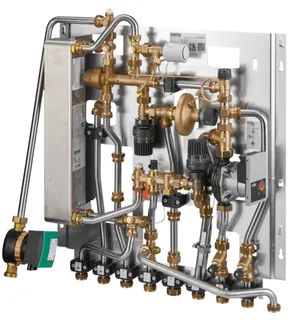 OVENTROP-Wohnungsstation "Regudis W-HTF" HT",m. Zirk,m. Mischer,17 l/min,WT nick