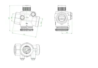 OVENTROP-Regulierventil "Cocon QTZ" ohne Messventile, DN25, beids.IG,400-2500 l/h – Bild 2