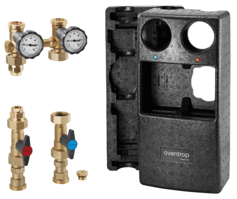 OVENTROP-Station "Regumat S-180" DN25,mit integr.WMZ-Einbauset,ohne Pumpe