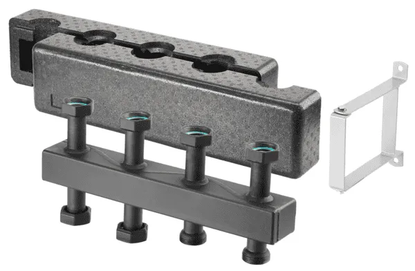 OVENTROP-Verteilerbalken für Regumat DN25, für 3 Heizkörper, Stahl, Kompaktausf.