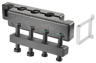 OVENTROP-Verteilerbalken für Regumat DN25, für 3 Heizkörper, Stahl, Kompaktausf.