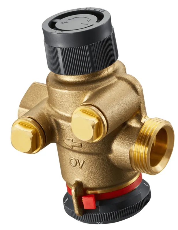 OVENTROP-Regulierventil "Cocon QTZ" ohne Messventile, DN32, AG/IG, 600-4800 l/h