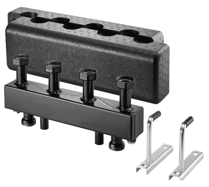 OVENTROP-Verteilerbalken für "Regumat" DN25, für 6 Heizkreise, Stahl