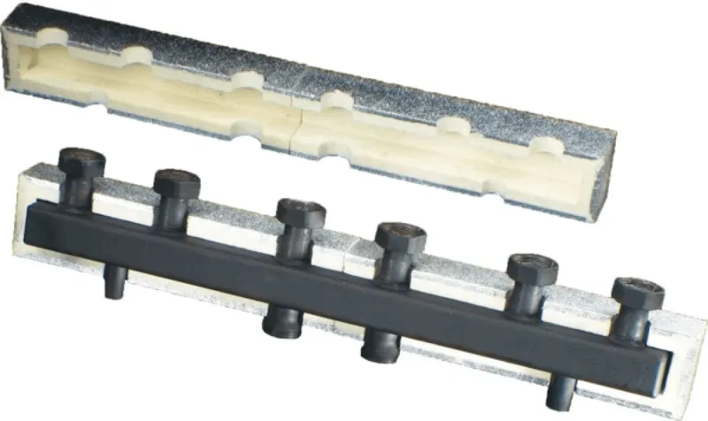OVENTROP-Verteilerbalken für "Regumat" DN25, für 7 Heizkreise, Stahl