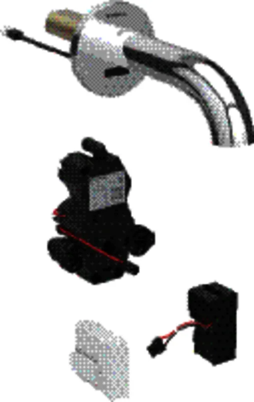Geberit Waschtischarmatur Piave, Wandmontage mit UP-Funktion Netz L 22cm mit Mischer