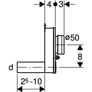 Geberit Urinal Geruchsverschluss Abgang horizontal mit Sonde d40 – Bild 4