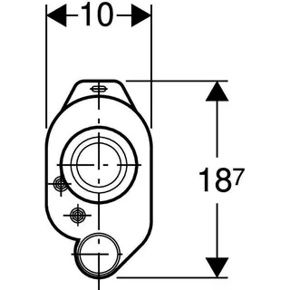 Geberit Urinal Geruchsverschluss Abgang horizontal mit Sonde d40 – Bild 5