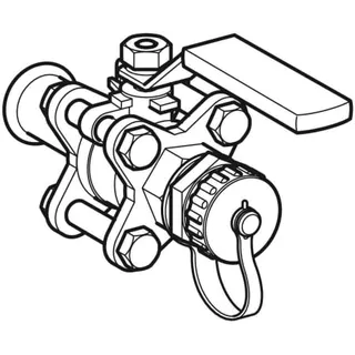 Geberit Mapress Kugelhahn NPW, mit Bet.-Hebel und Schlauchanschluss geflanscht d22 – Bild 4