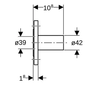 Geberit Mapress Edelstahl Flansch PN 10/16 mit Einschubende d42 – Bild 4