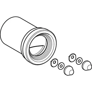 Geberit Anschlussstutzen mit Manschette d90 mit Rückflussverhinderer 30mm – Bild 3
