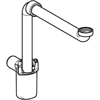 Geberit Tauchrohrgeruchsverschluss für WB G1 1/4 d40 Raumsparmodell Abgang horiz. – Bild 4