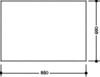 HEWI Kristallglasspiegel, 850 x 600mm – Bild 5