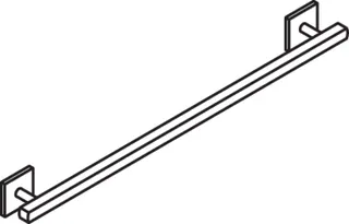 HEWI Haltegriff, L:900mm, 25mm Vierkant, Edelstahl – Bild 4