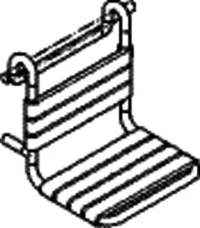HEWI Einhängesitz Ser 801, matt, B:450 mm, H:472 mm, T:500 mm reinweiß – Bild 4