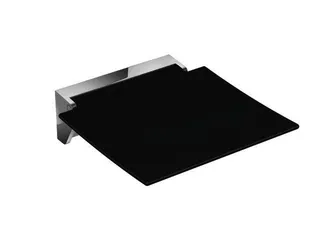 HEWI Klappsitz 350, B:350, T:373, Konsole chrom, Sitzf. farbig anthrazitgr – Bild 2